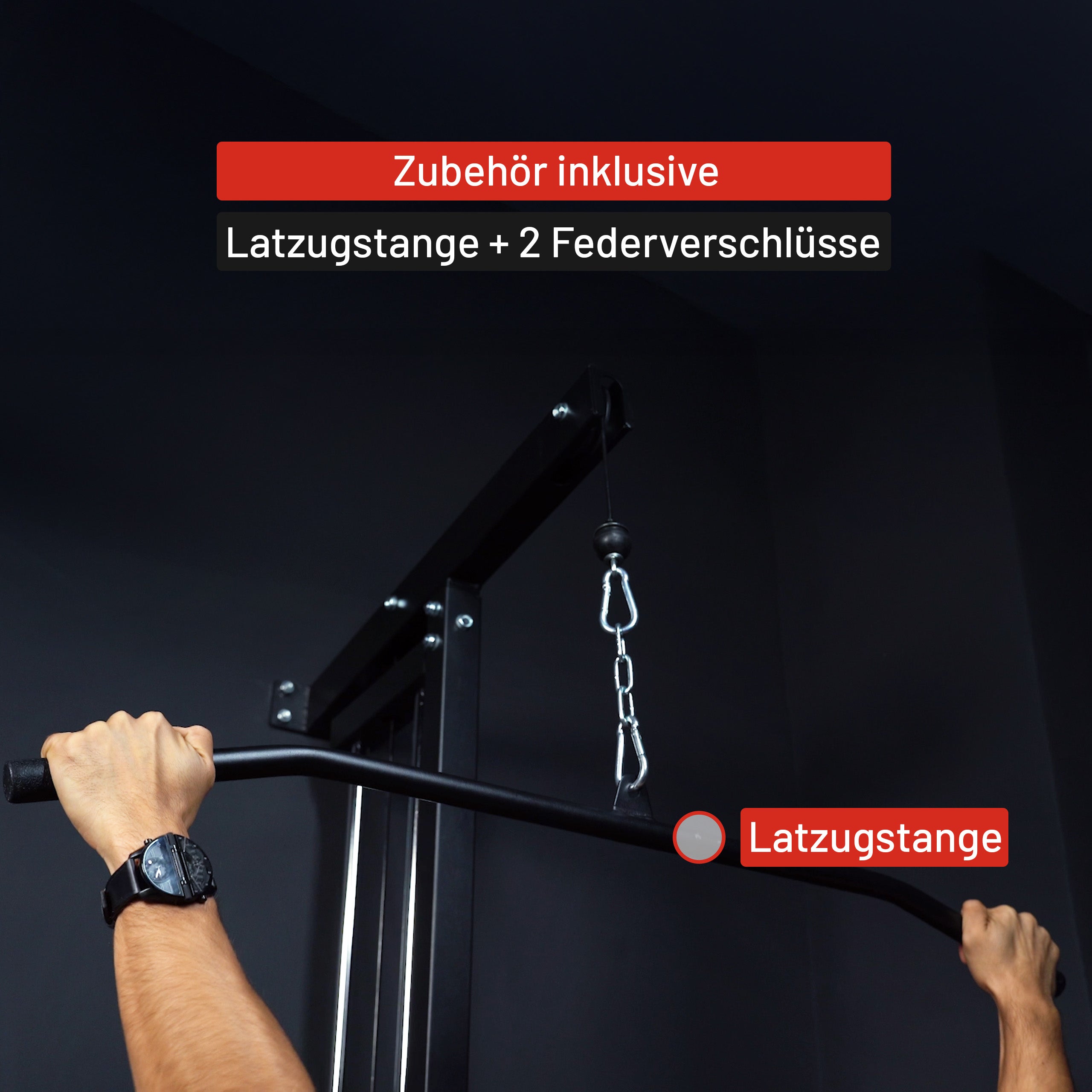gorilla-sports-latzugturm-wandbefestigung-schwarz-kabelzug-bis-300-kg image 7