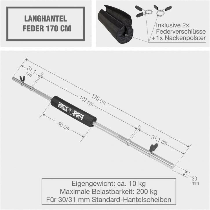 gorilla-sports-langhantel-170-cm-mit-nackenpolster-und-federverschl-ssen image 3