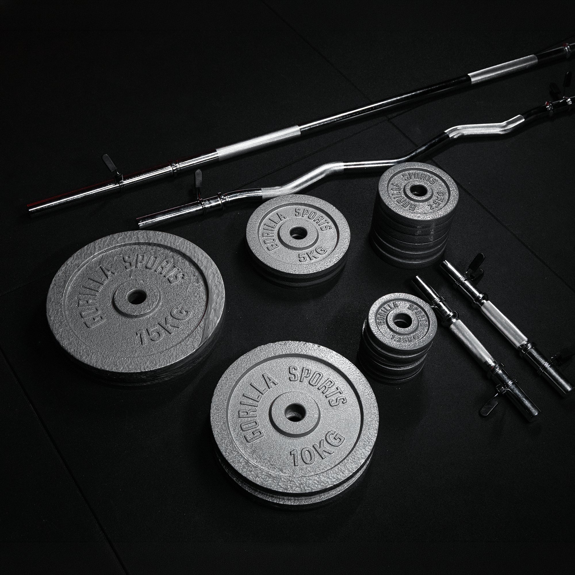 gorilla-sports-langhantel-set-gusseisen-108-kg-mit-federverschl-ssen image 4