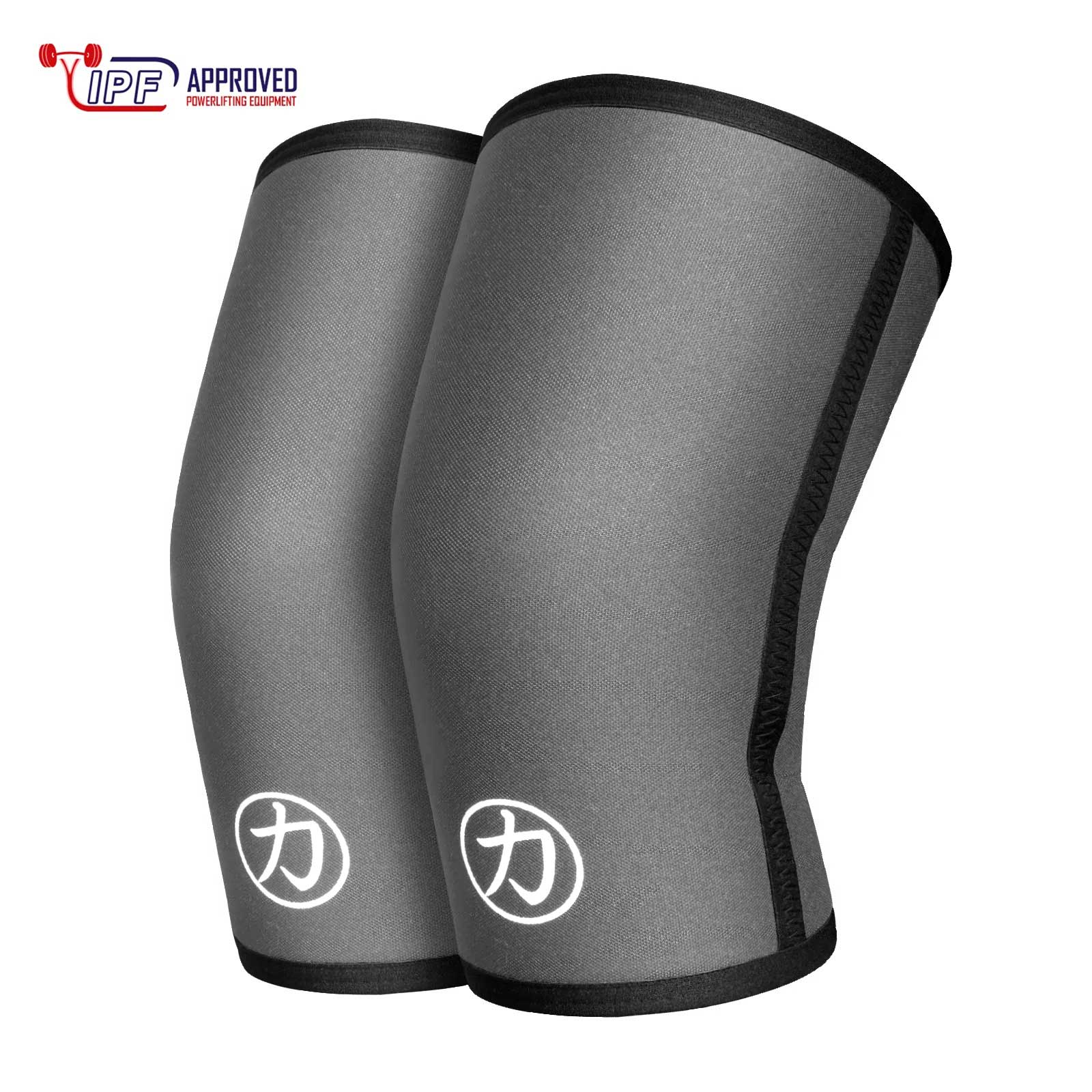 strength-shop-7mm-inferno-neoprene-knee-sleeves-grau-ipf-paar image 2