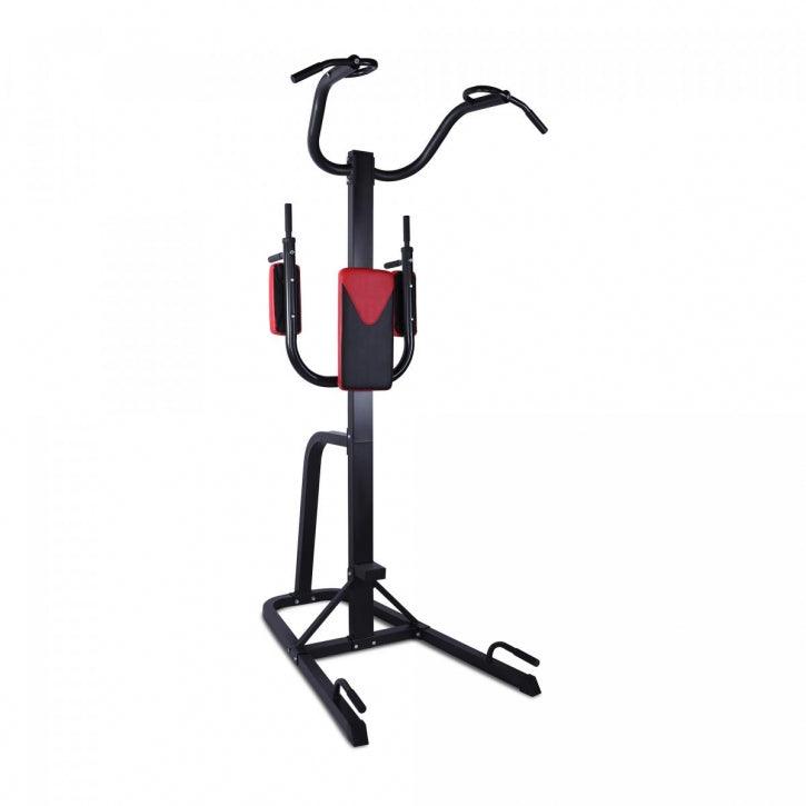 gorilla-sports-power-tower-dip-station-mit-klimmzugstange-klappbar-schwarz-rot image 3