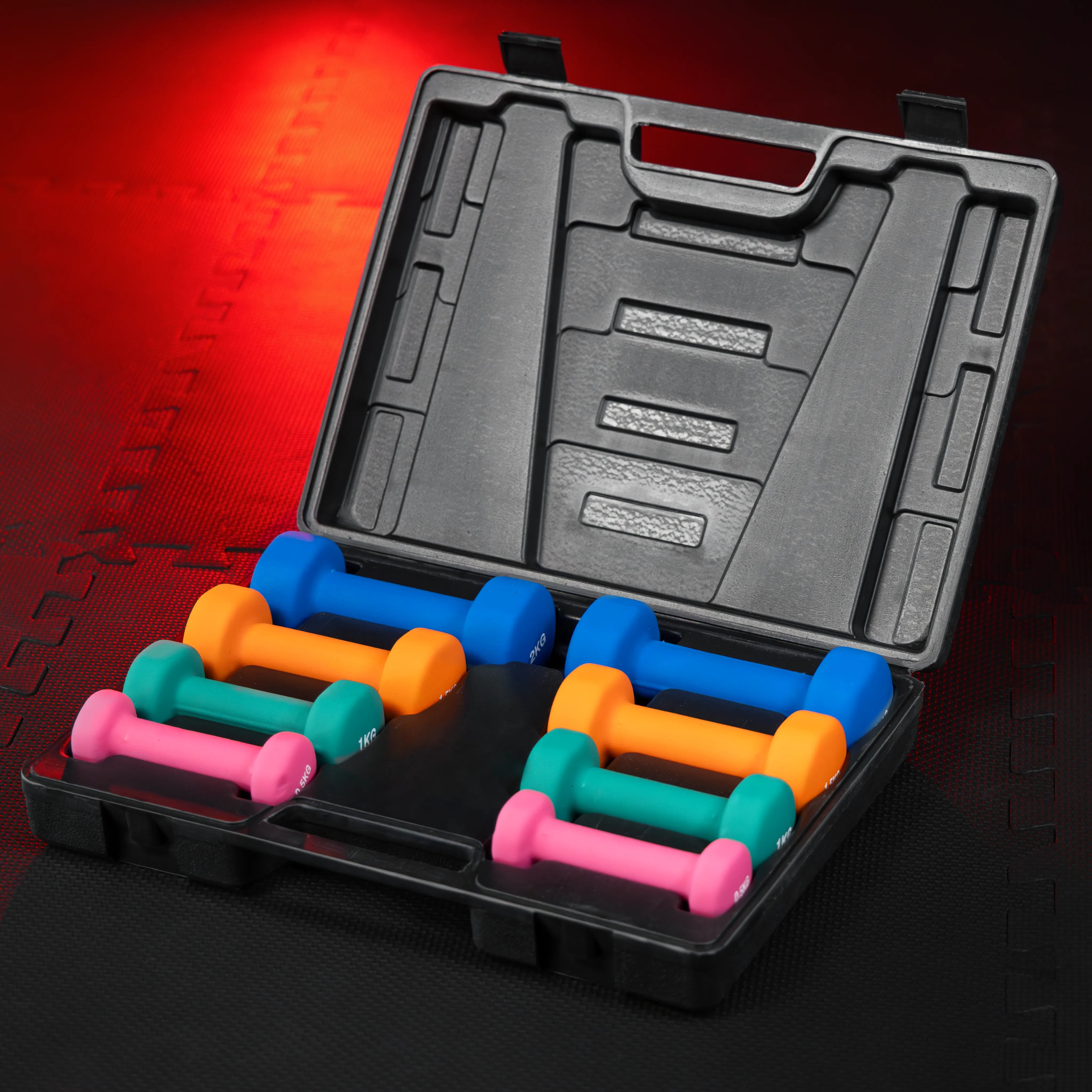 gorilla-sports-kurzhantel-set-gymnastik-neopren-10-kg-mit-koffer image 3