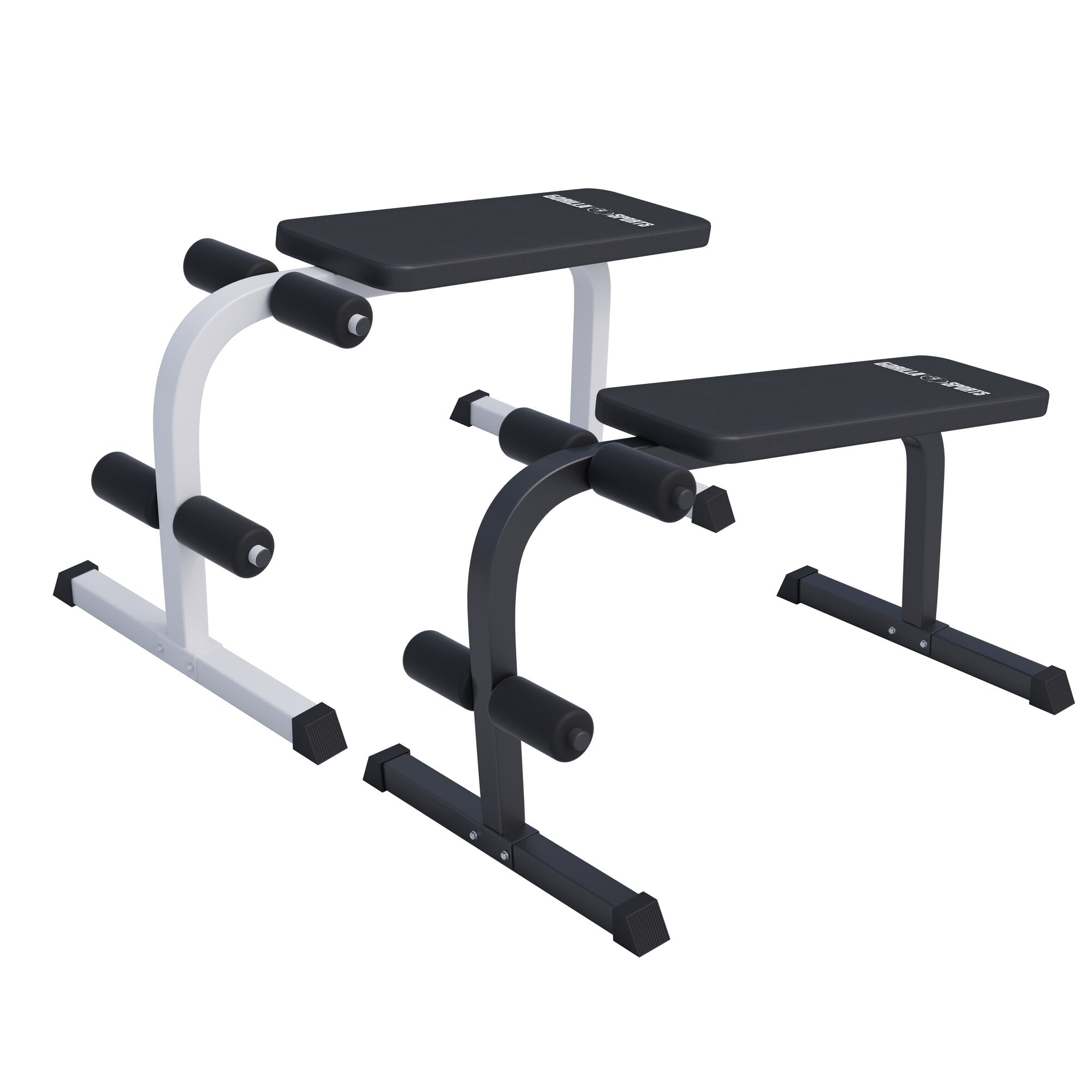 gorilla-sports-sit-up-hantelbank-wei-schwarz-flachbank image 1