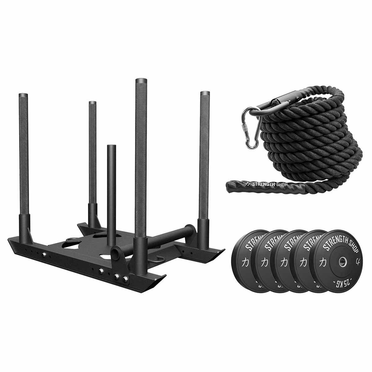 strength-shop-sled-pull-bundle-gewichtsschlitten-set-mit-bumper-plates-v2-und-po image 5