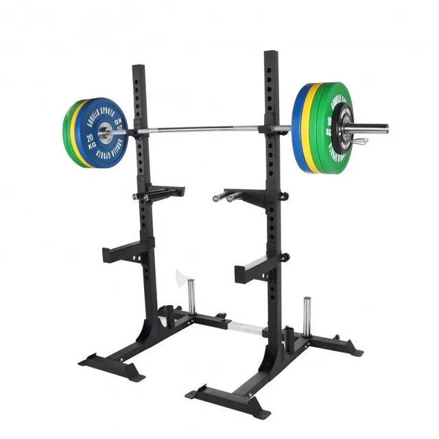 gorilla-sports-squat-rack-inkl-olympia-langhantelset-profi-140-kg image 1