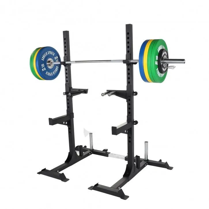 gorilla-sports-squat-rack-inkl-olympia-langhantelset-profi-140-kg image 1