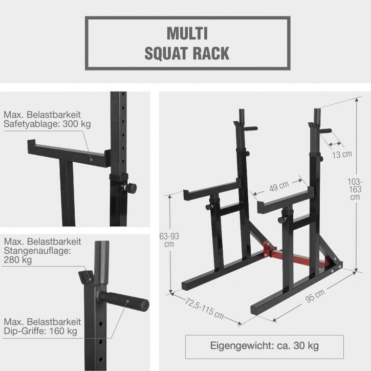 gorilla-sports-multi-squat-rack-verstellbar-mit-langhantel-set-kunststoff-40-kg image 3