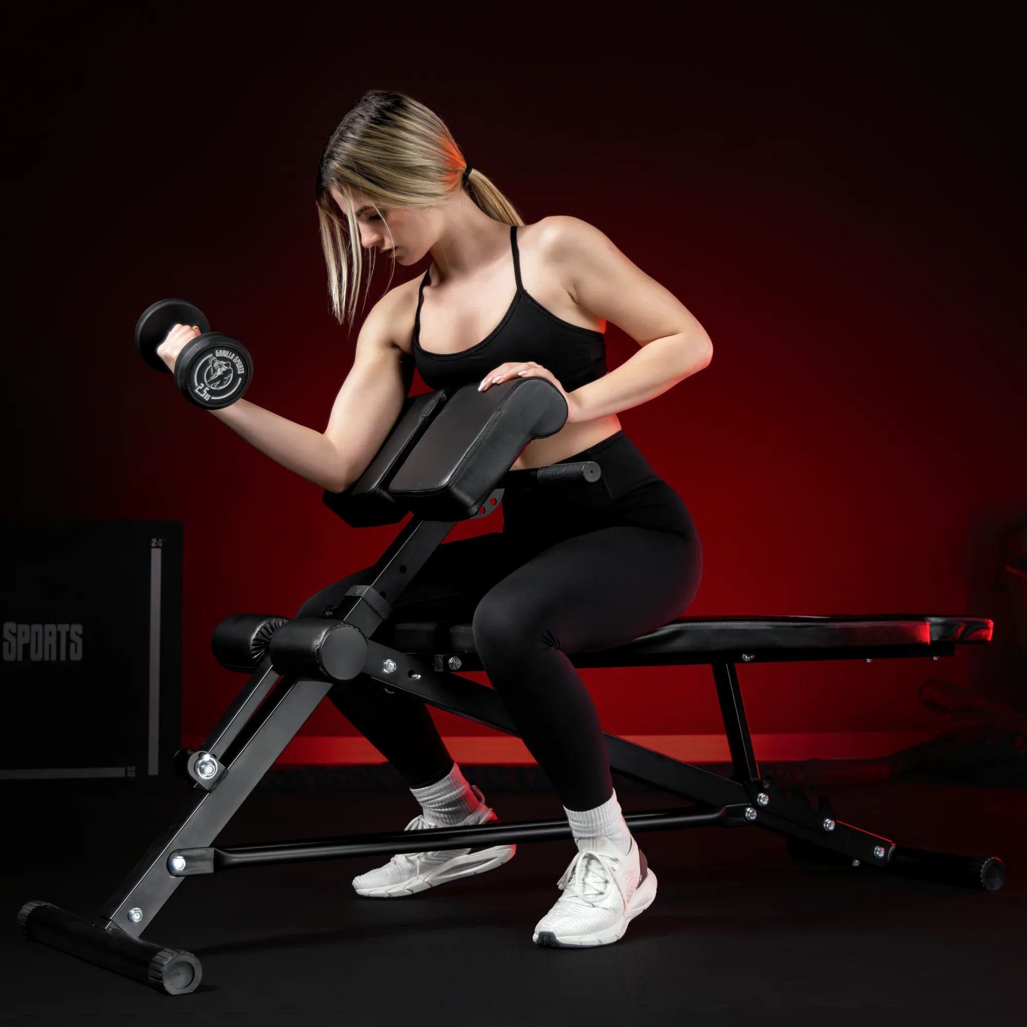 gorilla-sports-hantelbank-mit-hyperextension-verstellbare-multifunktions-schr-gb image 2