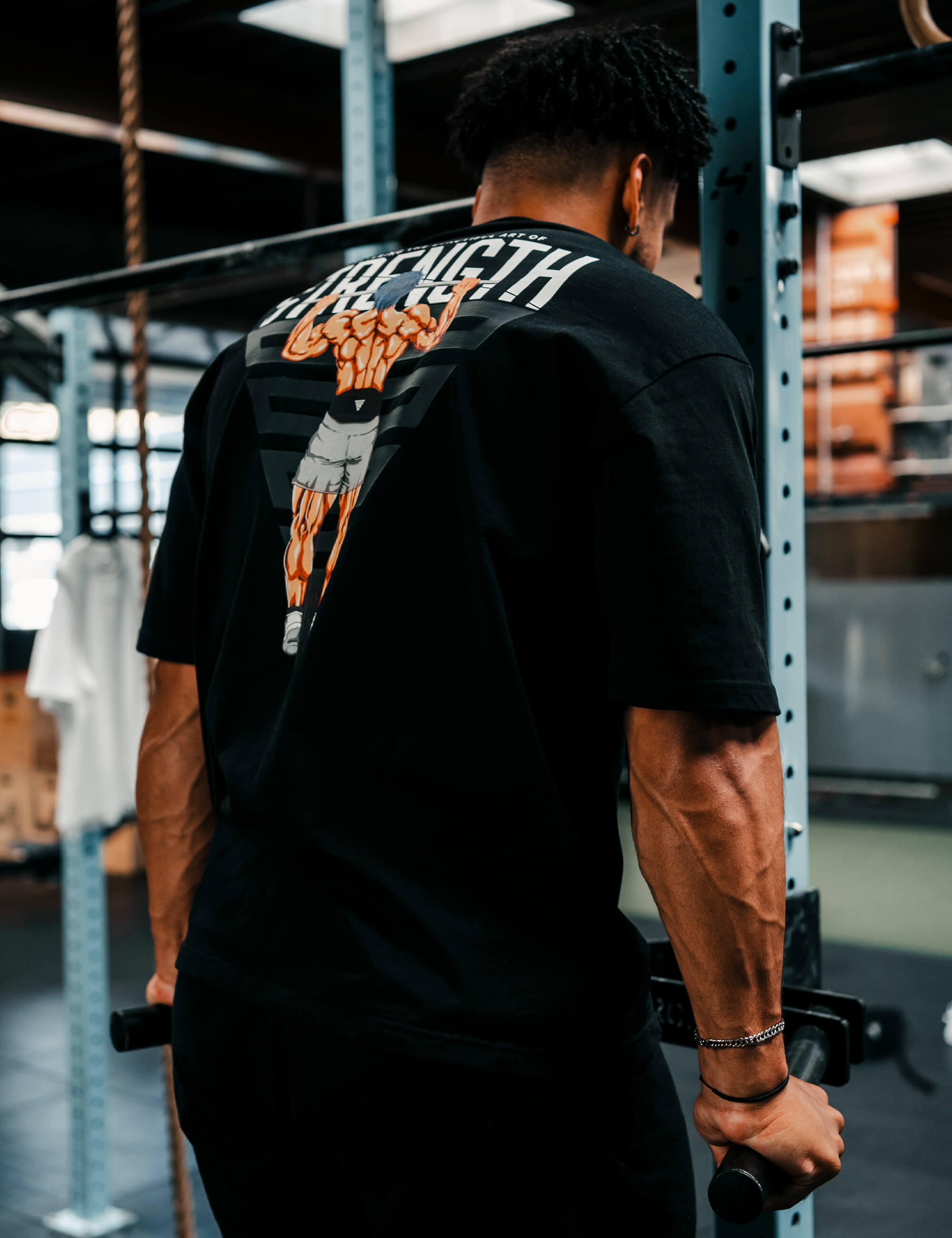 gornation-anime-oversized-t-shirt-strength-streetwear-shirt image 8