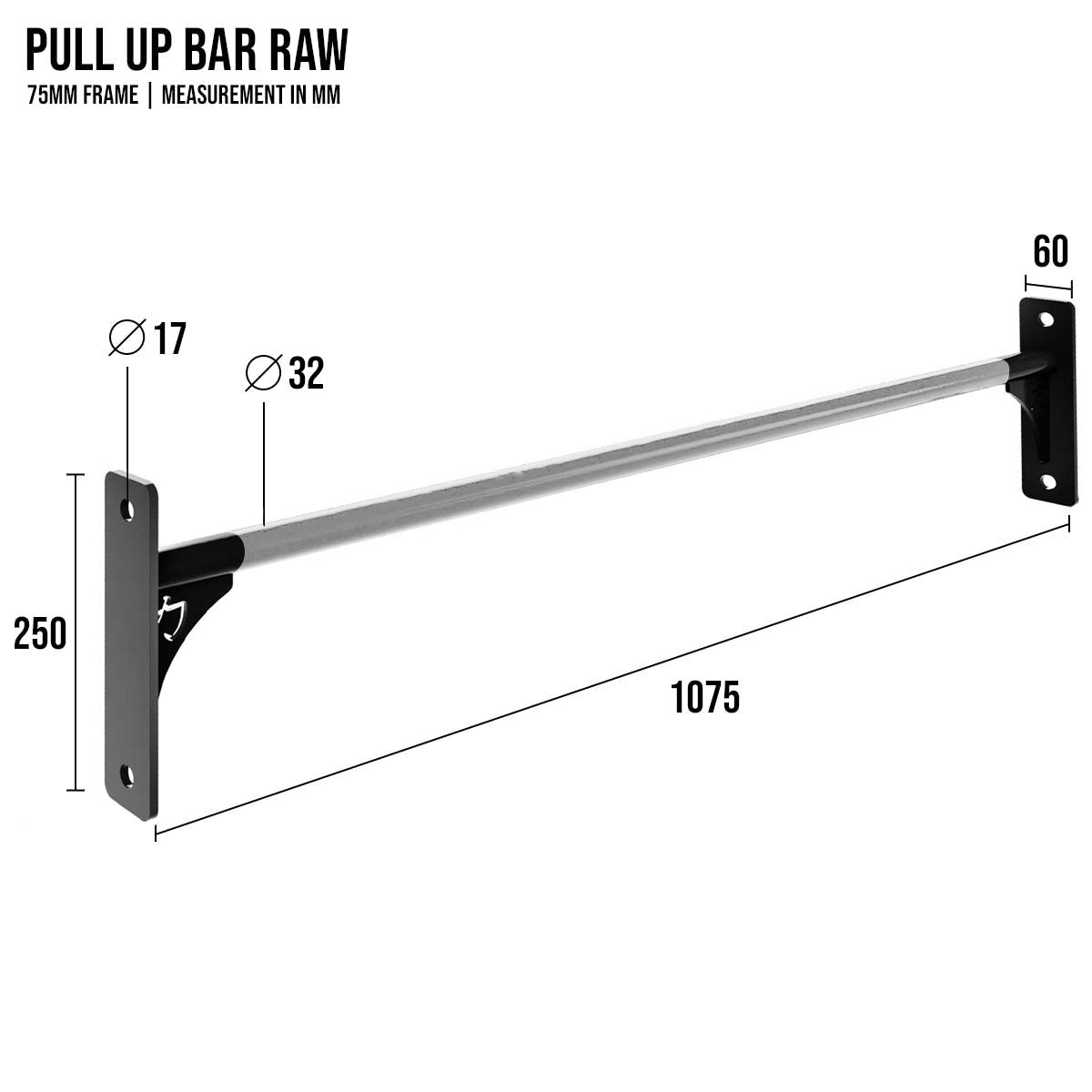 riot-mrr-75-straight-pull-up-bar-raw-steel-klimmzugstange-32mm image 3