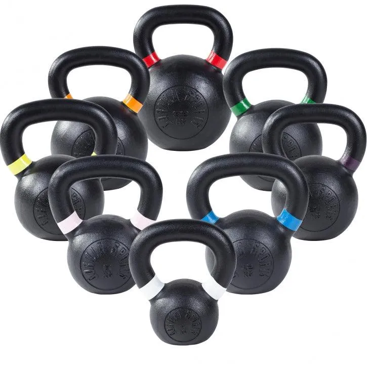 gorilla-sports-kettlebell-olympia-schwarz-aus-gusseisen-4-32-kg-mit-farbmarkieru image 1