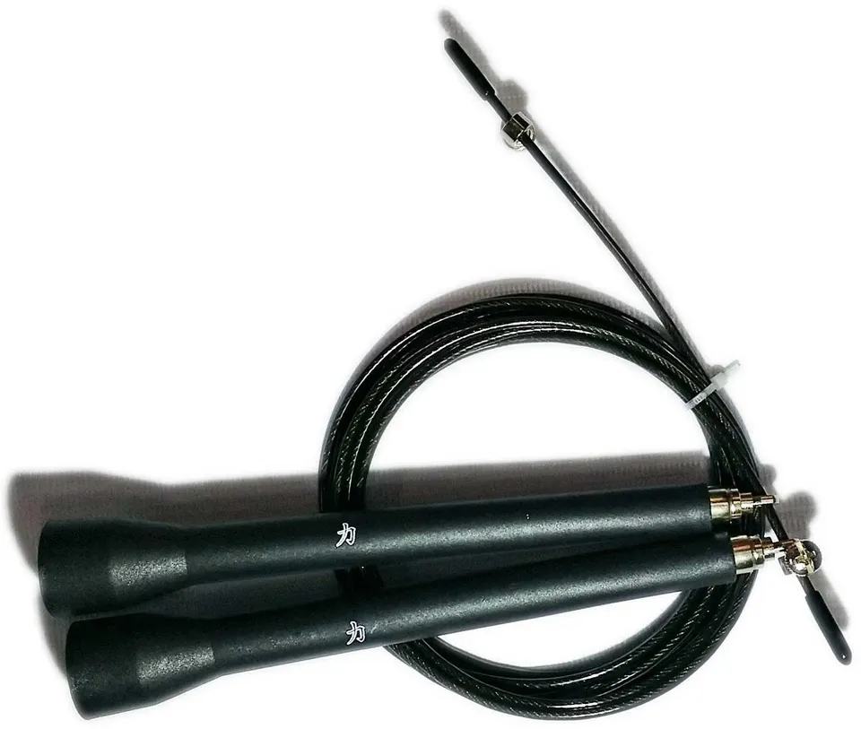 strength-shop-speed-rope-springseil-schwarz-verstellbares-cable-seil-ca-3-m image 1