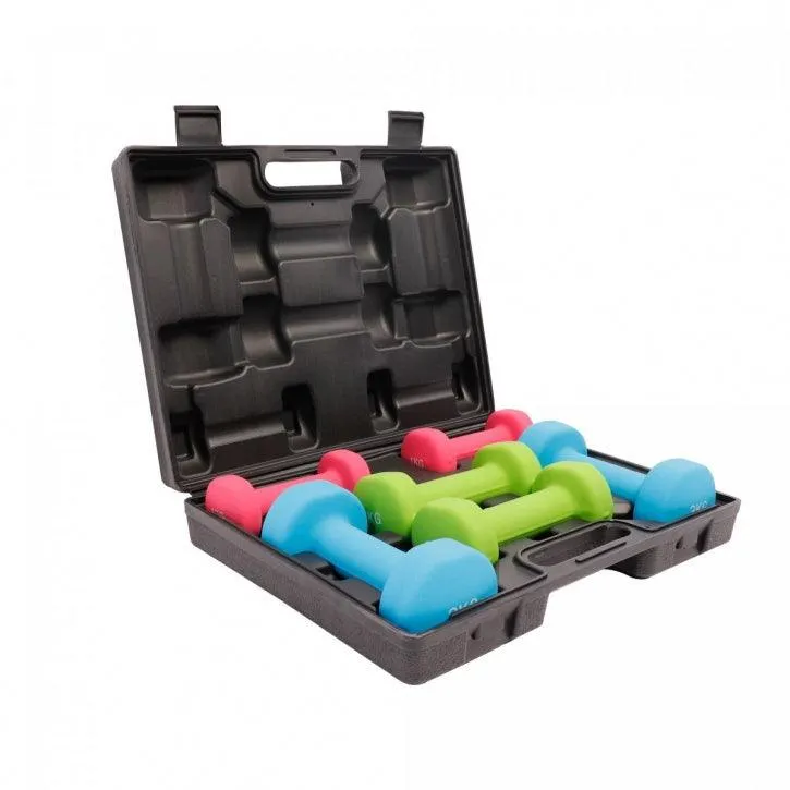 gorilla-sports-kurzhantel-set-aerobic-12-kg-inkl-koffer-neopren image 1