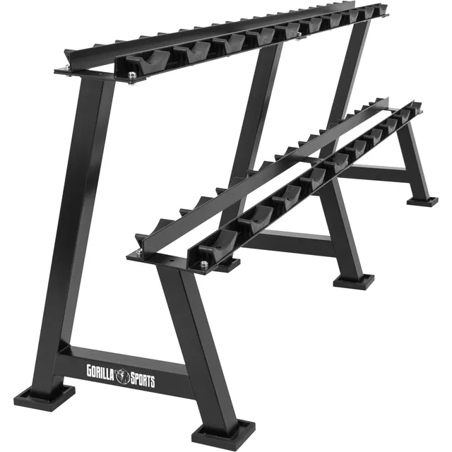gorilla-sports-hantelablage-mit-2-ablagen-f-r-10-kurzhantel-paare image 1