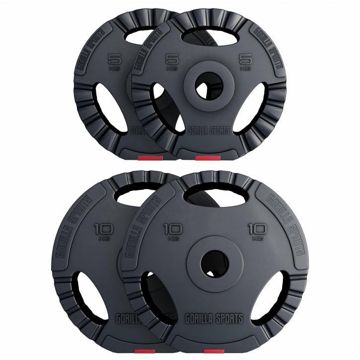 gorilla-sports-hantelscheibe-olympia-50-51-mm-kunststoff-gripper-gewichtsscheibe image 2