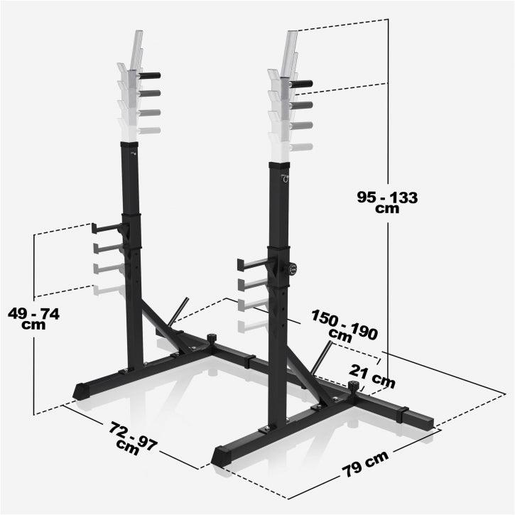 gorilla-sports-squat-rack-verstellbar-in-h-he-und-breite-inkl-hantelscheibenabla image 3