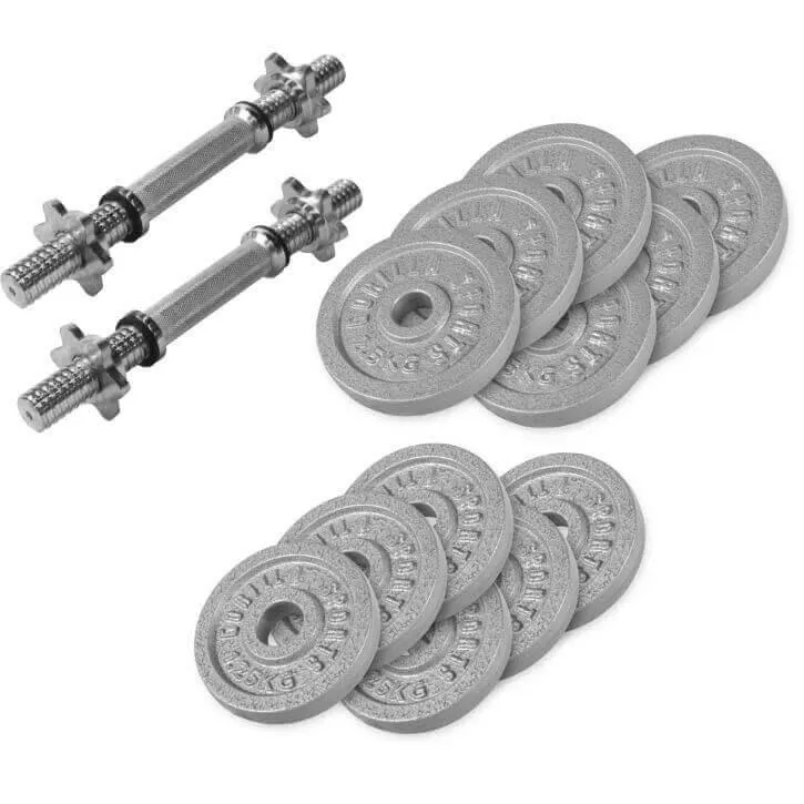 gorilla-sports-kurzhantel-set-gusseisen-27-5-kg-mit-sternverschl-ssen image 1