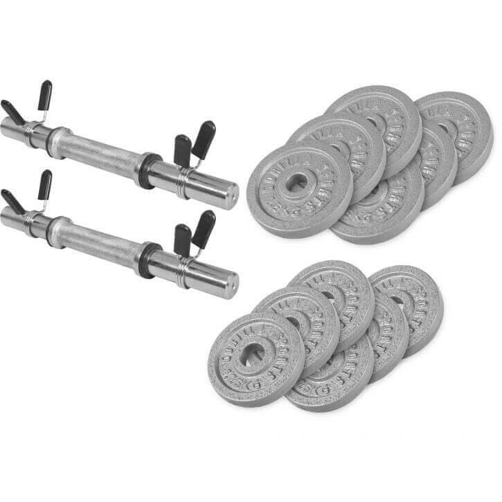 gorilla-sports-kurzhantel-set-gusseisen-27-5-kg-mit-federverschl-ssen image 1