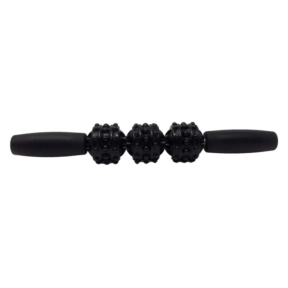 strength-shop-schwarzer-massageroller-32cm-selbstmassage-roller-mit-3-b-llen image 1