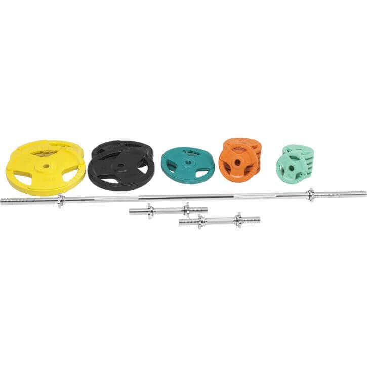 gorilla-sports-langhantel-set-gummi-gripper-100-kg-mit-verschl-ssen image 5