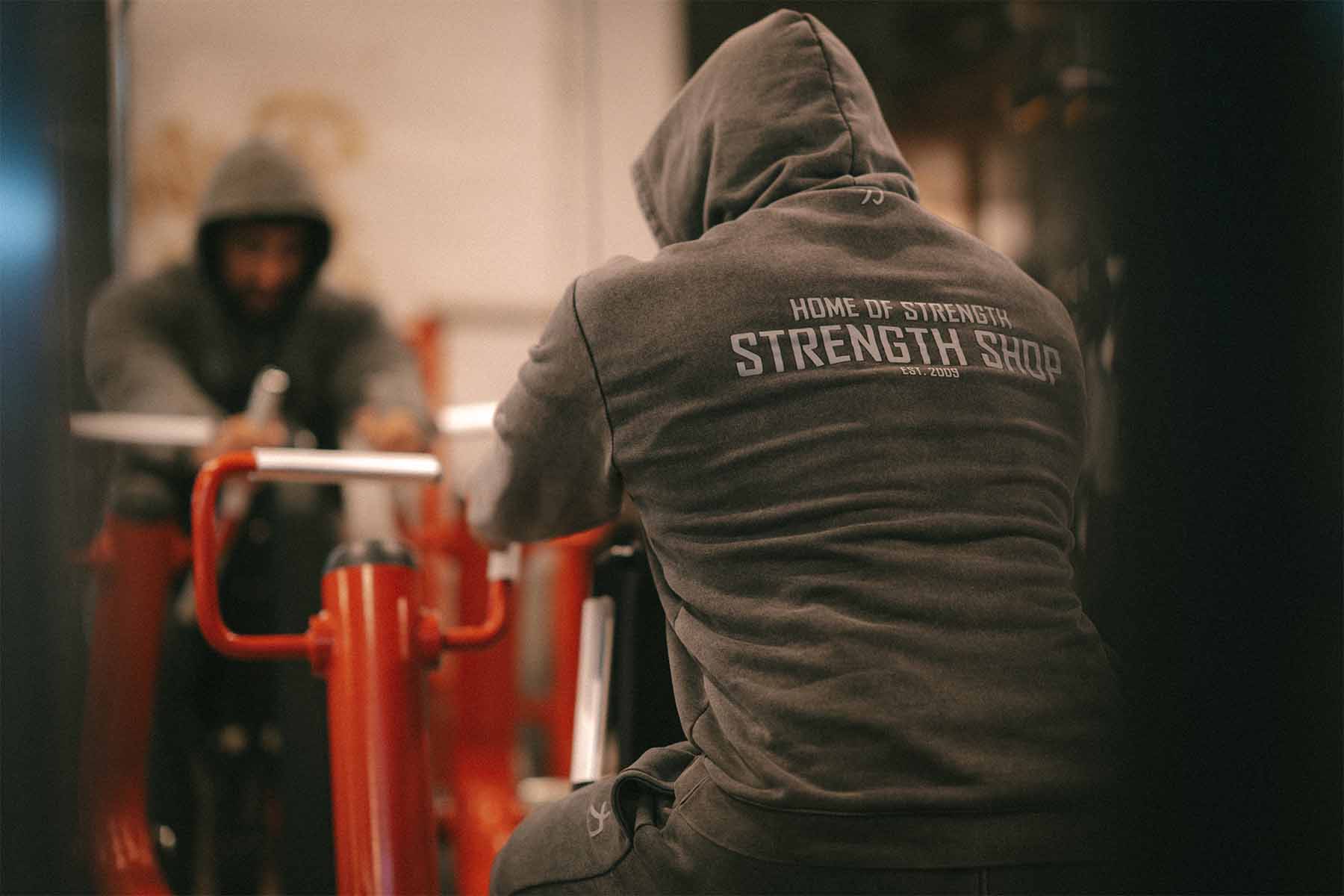 strength-shop-home-of-strength-hoodie-stone-washed-grey-oversized-gym-hoodie image 2