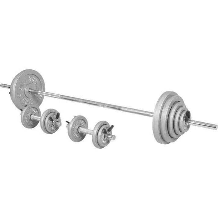 gorilla-sports-langhantel-set-gusseisen-100-kg-mit-verschl-ssen image 6