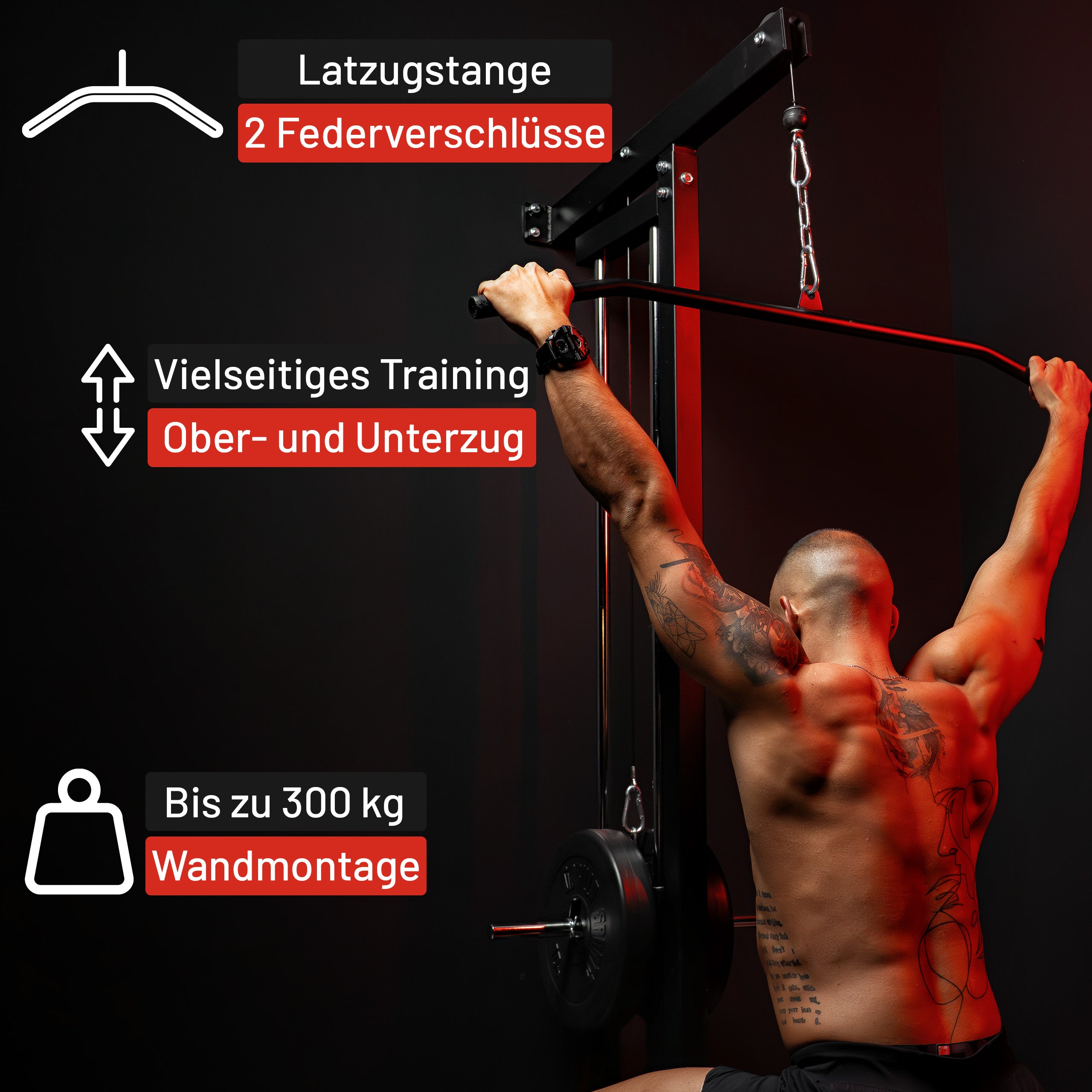 gorilla-sports-latzugturm-wandbefestigung-schwarz-kabelzug-bis-300-kg image 3