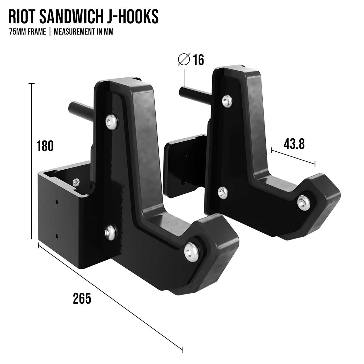 strength-shop-riot-mrr-75-sandwich-j-hooks image 2