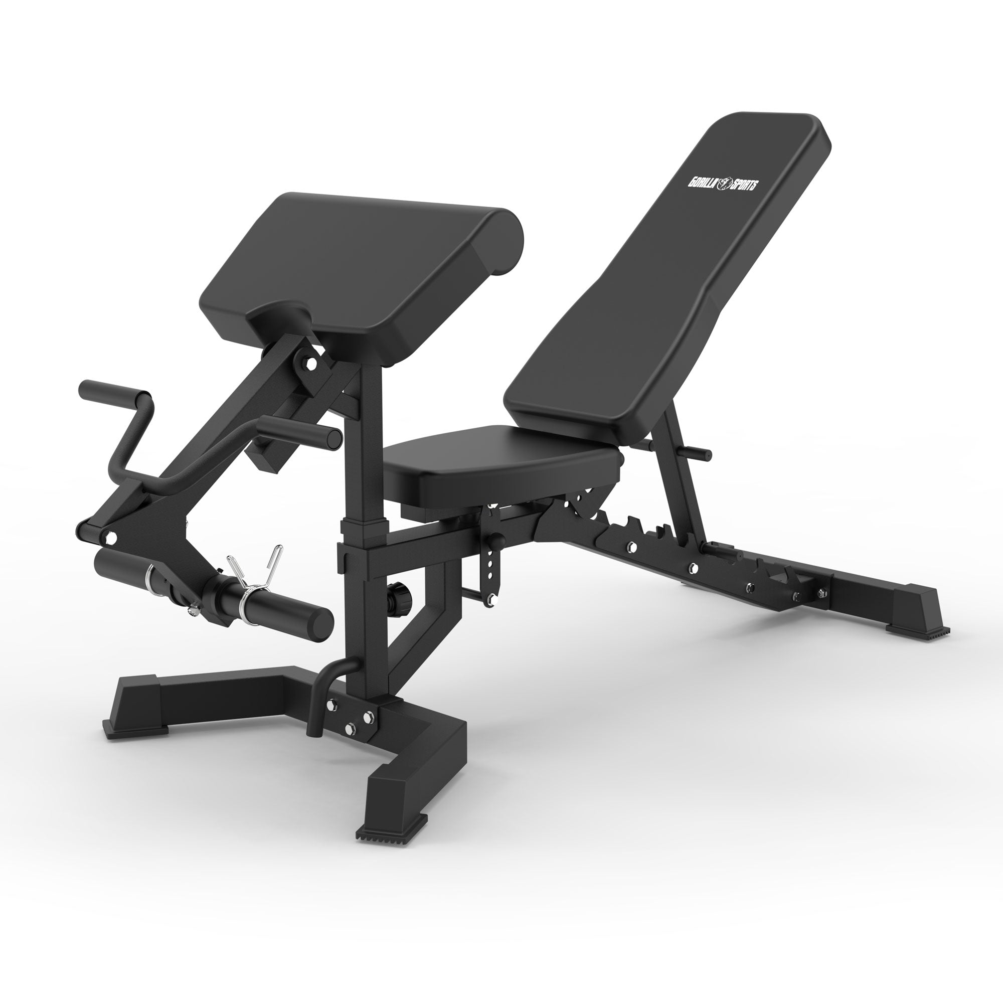 gorilla-sports-hantelbank-mit-bein-bizeps-und-trizeps-aufsatz-380-kg image 2
