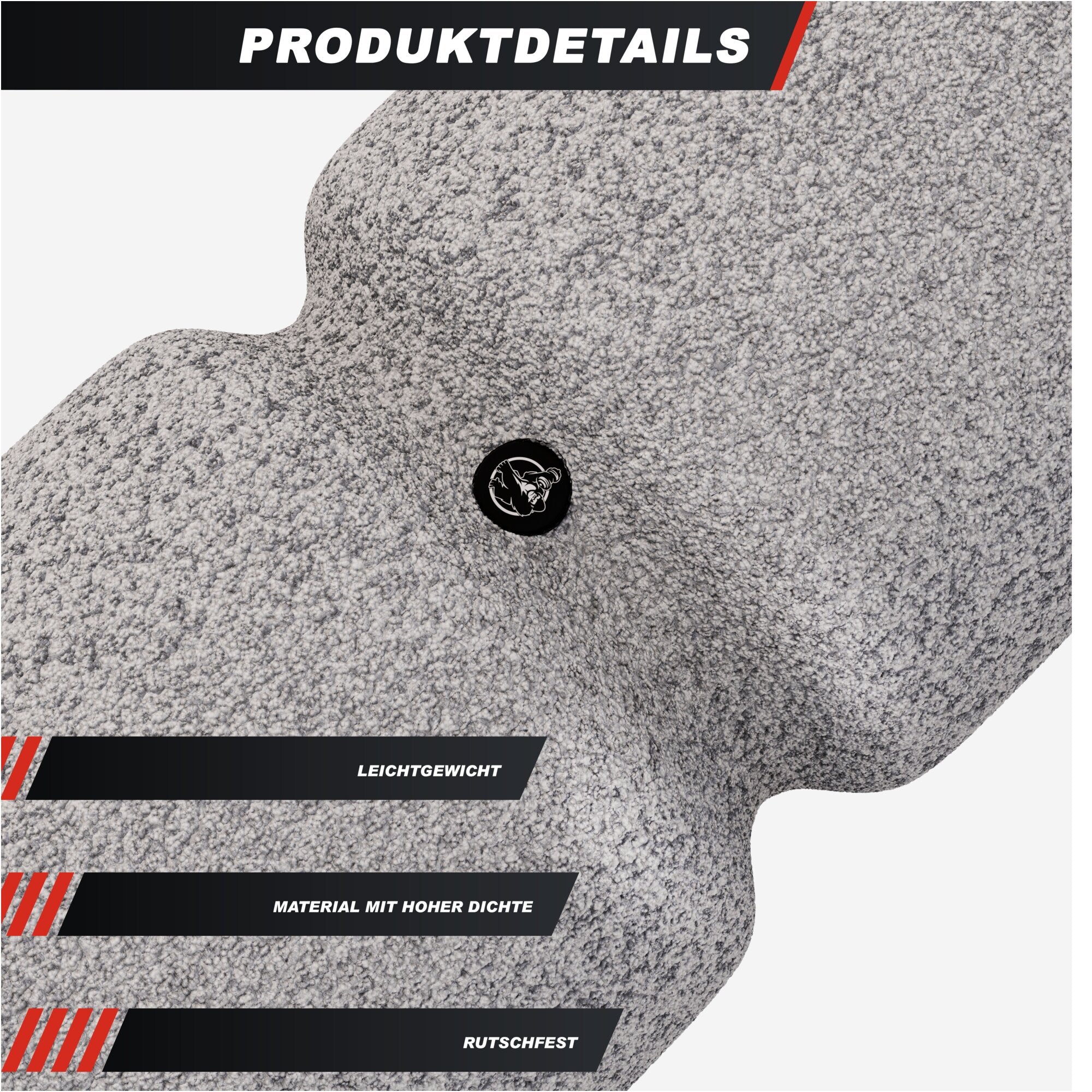 gorilla-sports-faszienrolle-38-cm-mit-umlaufrille-foam-roller image 3