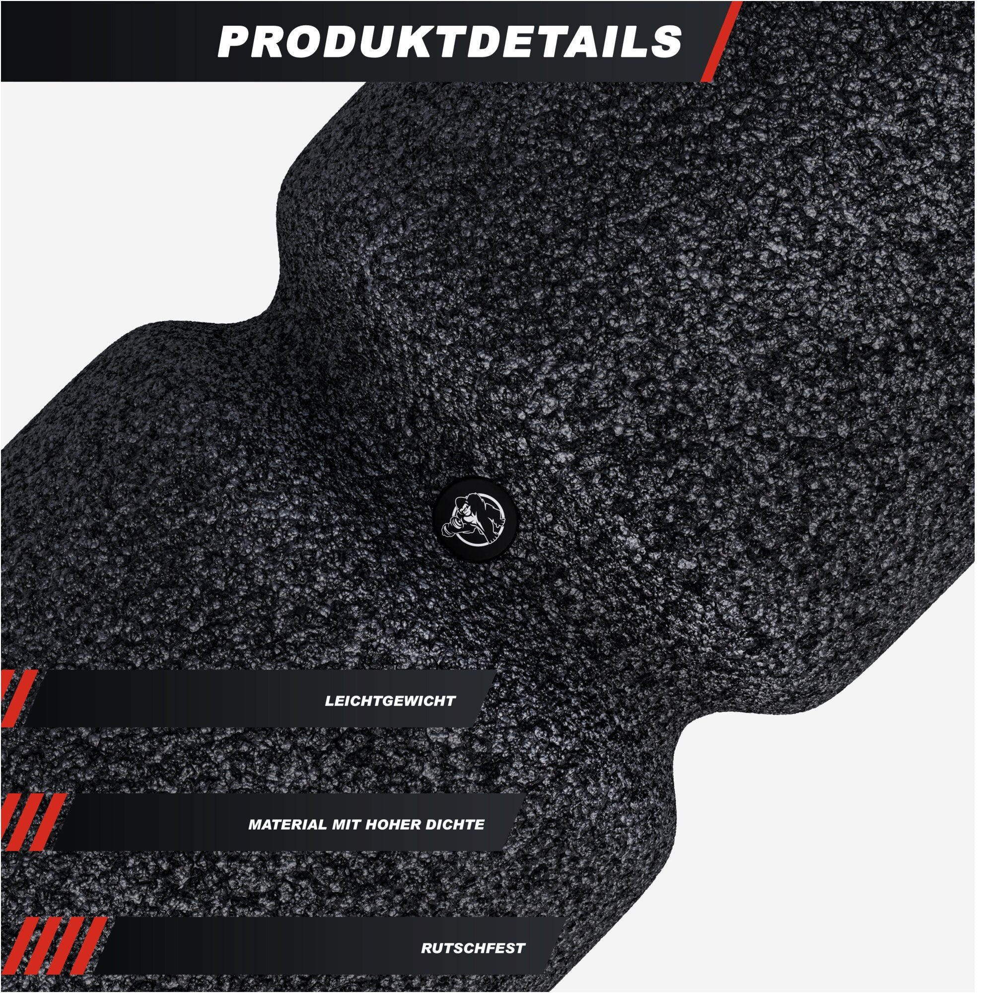 gorilla-sports-faszienrolle-38-cm-mit-umlaufrille-foam-roller image 5