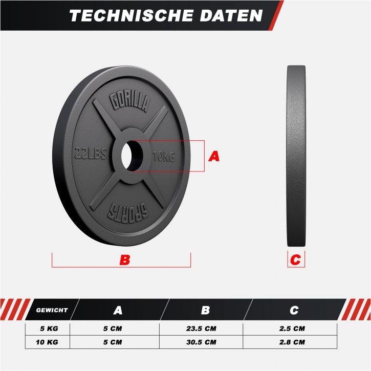 gorilla-sports-hantelscheibe-gusseisen-olympia-1-25-25-kg-50-51-mm image 7