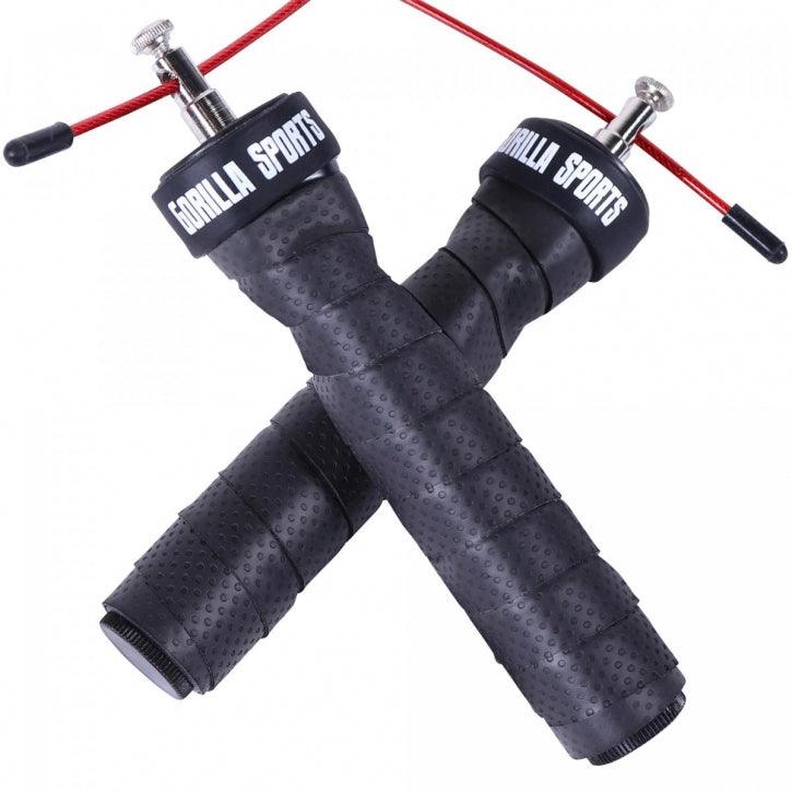 gorilla-sports-profi-springseil-300-cm-verstellbar-schwarz-rot-mit-gewichten-und image 8