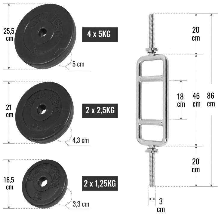 gorilla-sports-trizepstrainer-set-kunststoff-35-kg-mit-sternverschl-ssen image 3