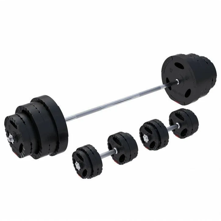 gorilla-sports-langhantel-set-gripper-kunststoff-60-130-kg-mit-sternverschl-ssen image 1