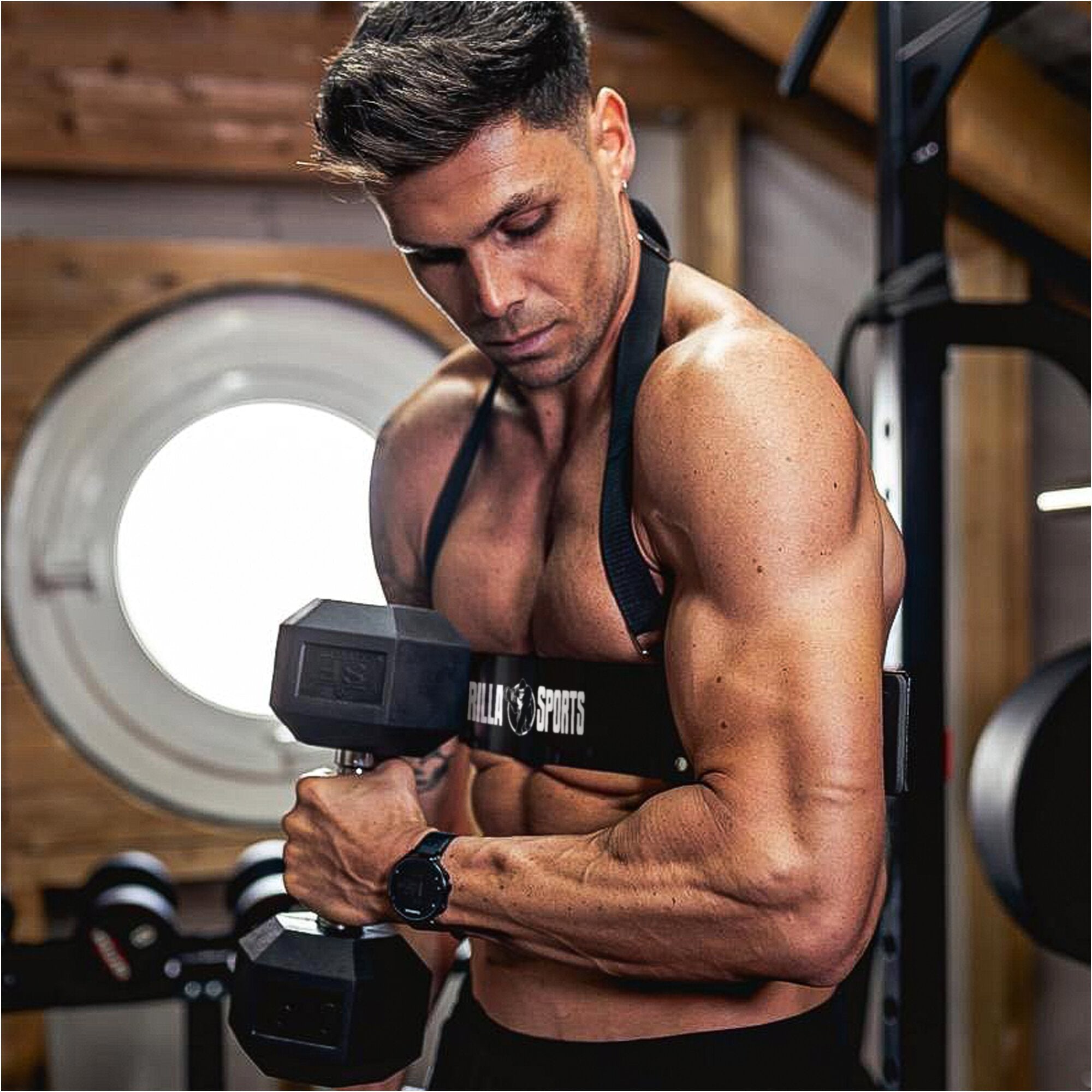 gorilla-sports-arm-blaster-bizepstrainer-schwarz image 8