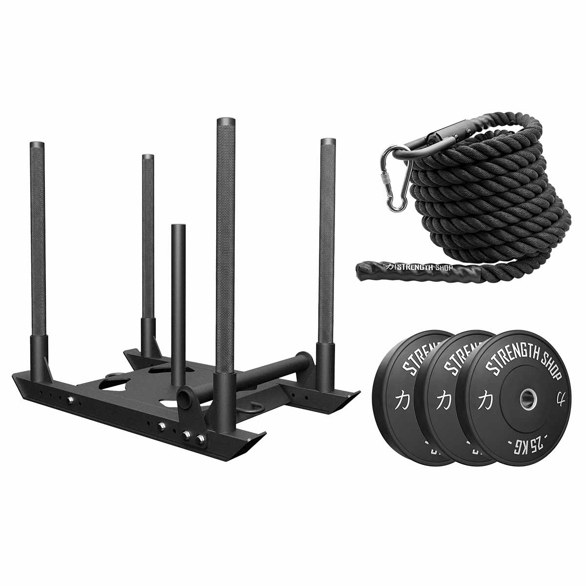 strength-shop-sled-pull-bundle-gewichtsschlitten-set-mit-bumper-plates-v2-und-po image 3