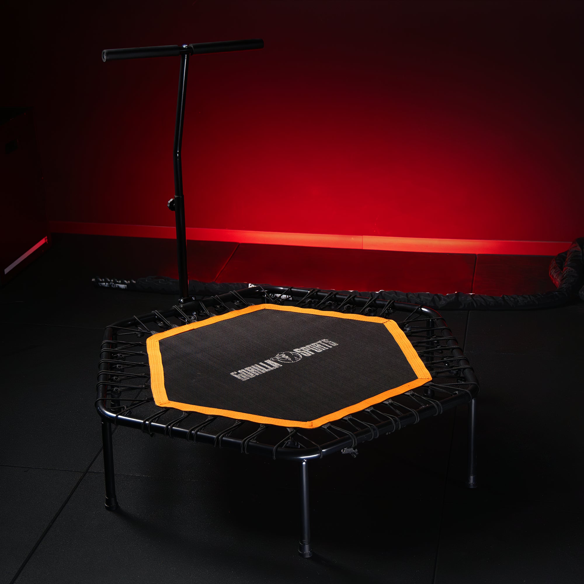 gorilla-sports-fitness-trampolin-mit-haltestange-sechseckig image 2