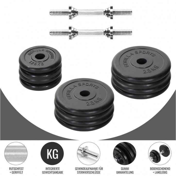 gorilla-sports-kurzhantel-set-gummi-20-kg-mit-sternverschl-ssen image 4