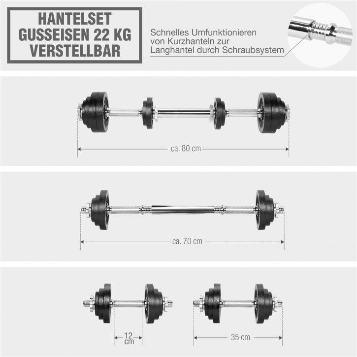 gorilla-sports-hantelset-2in1-gusseisen-22-kg-verstellbar image 5