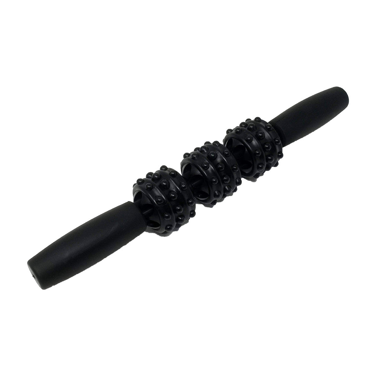 strength-shop-schwarzer-massageroller-32cm-selbstmassage-roller-mit-3-b-llen image 3