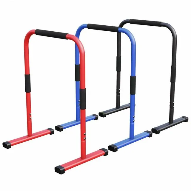 gorilla-sports-push-up-stand-dip-barren-schwarz-rot-blau-66-cm image 1
