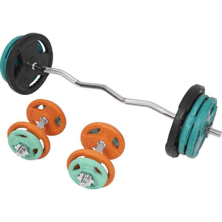 gorilla-sports-sz-curlset-gummi-gripper-70-kg-mit-verschl-ssen image 7