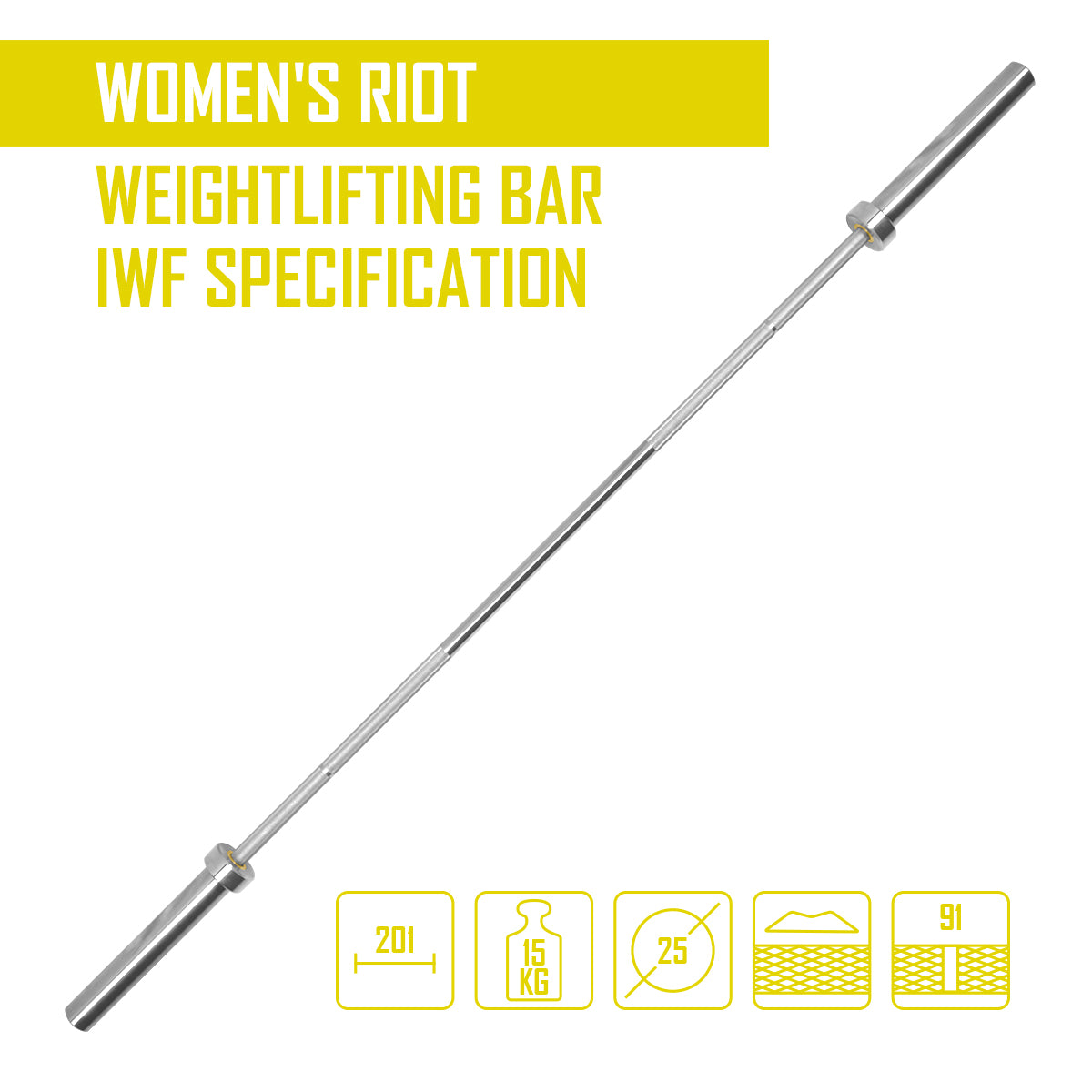strength-shop-riot-gewichtheberstange-women-s-15-kg-iwf-olympische-langhantel image 2