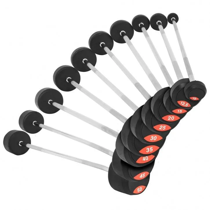 gorilla-sports-barbells-gummi-20-45-kg-fertig-montierte-langhanteln image 1