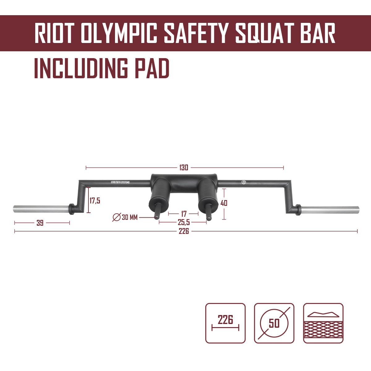 strength-shop-riot-olympic-safety-squat-bar-spezial-langhantel image 2