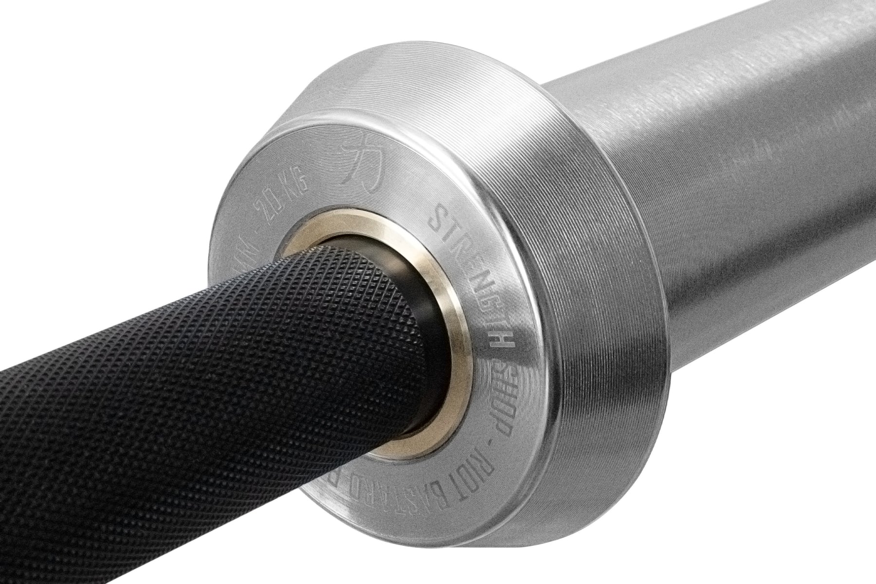 strength-shop-riot-power-bar-20-kg-black-chrome-29-mm-powerlifting-langhantel image 4