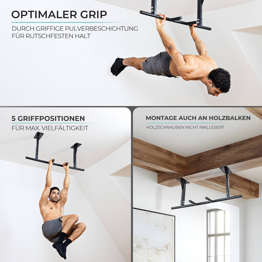 pullup-dip-klimmzugstange-decke-inkl-klimmzugband image 4