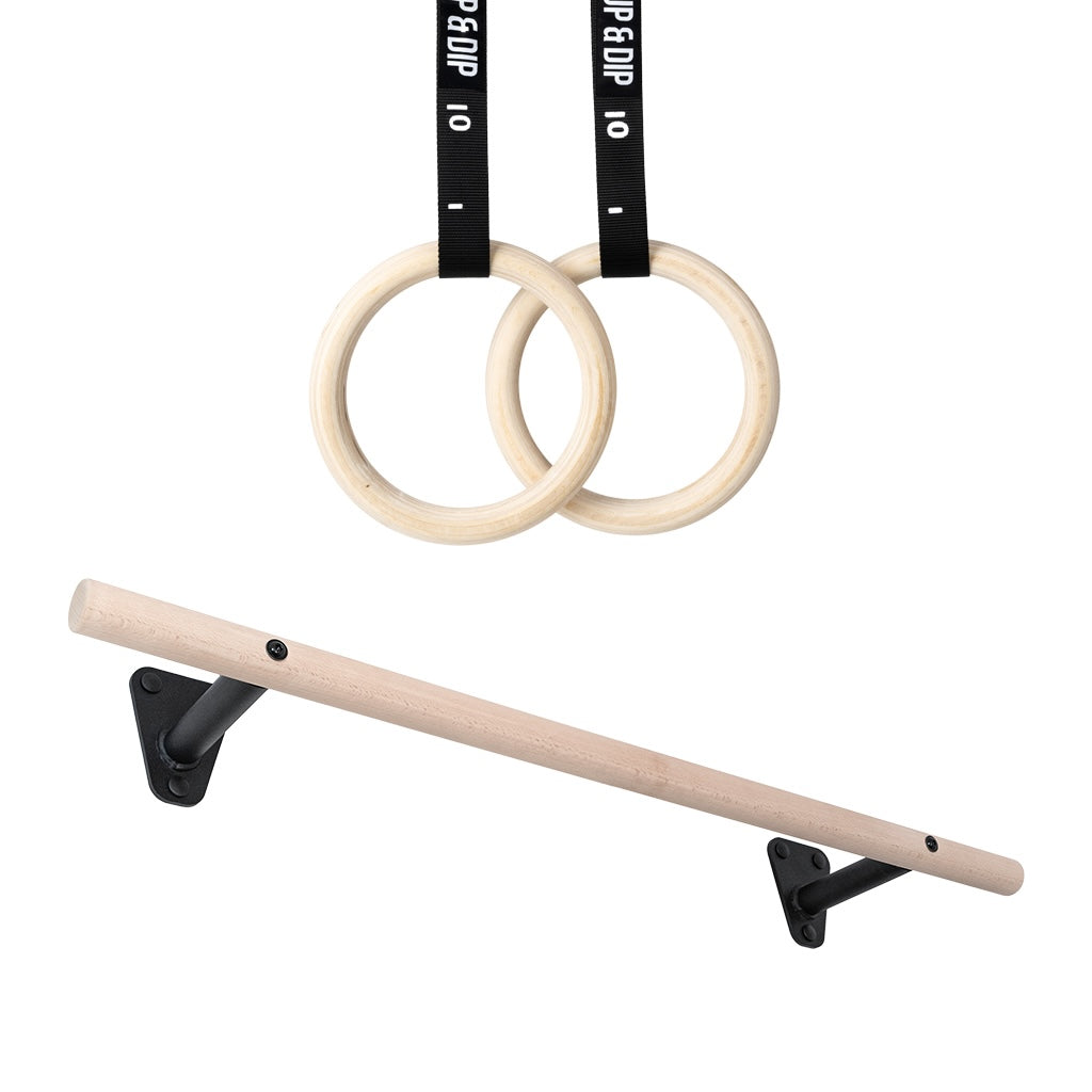 pullup-dip-holz-klimmzugstange-turnringe-set-wandmontage image 1