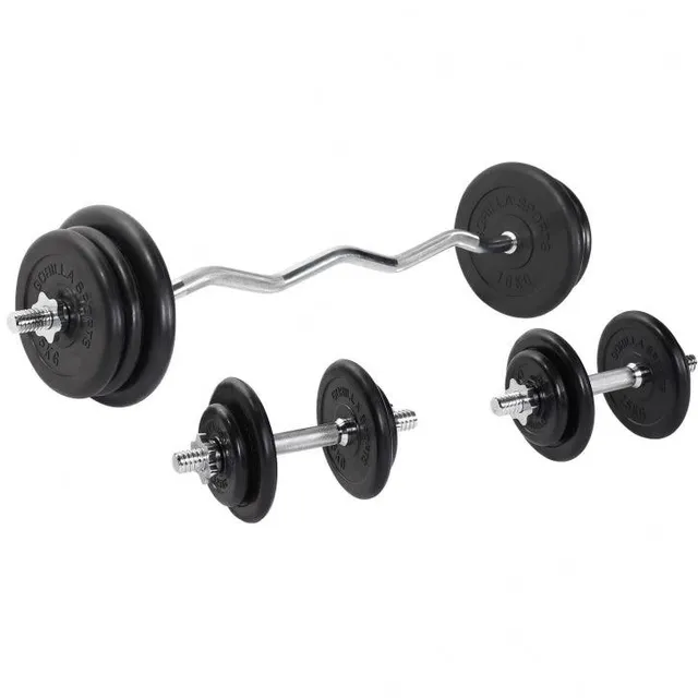 gorilla-sports-sz-curlset-gummi-70-kg-mit-sternverschl-ssen image 1